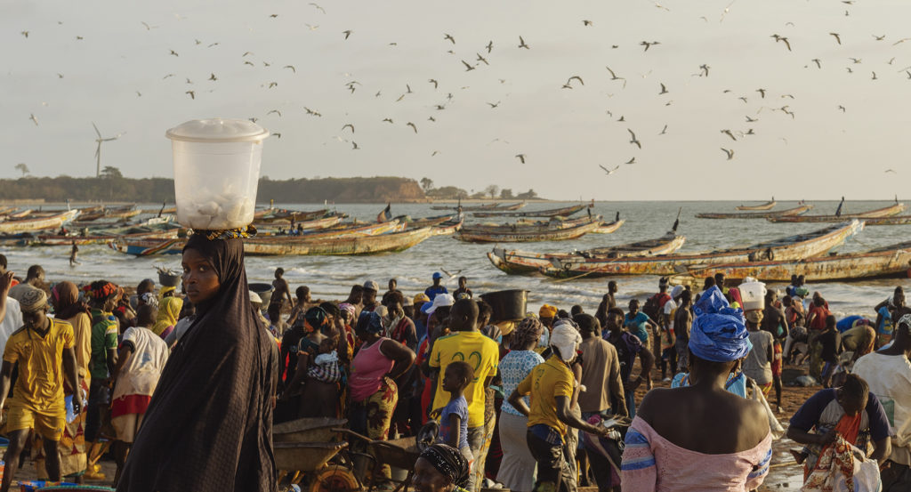 Gambia Playa de Tanji al atardecer