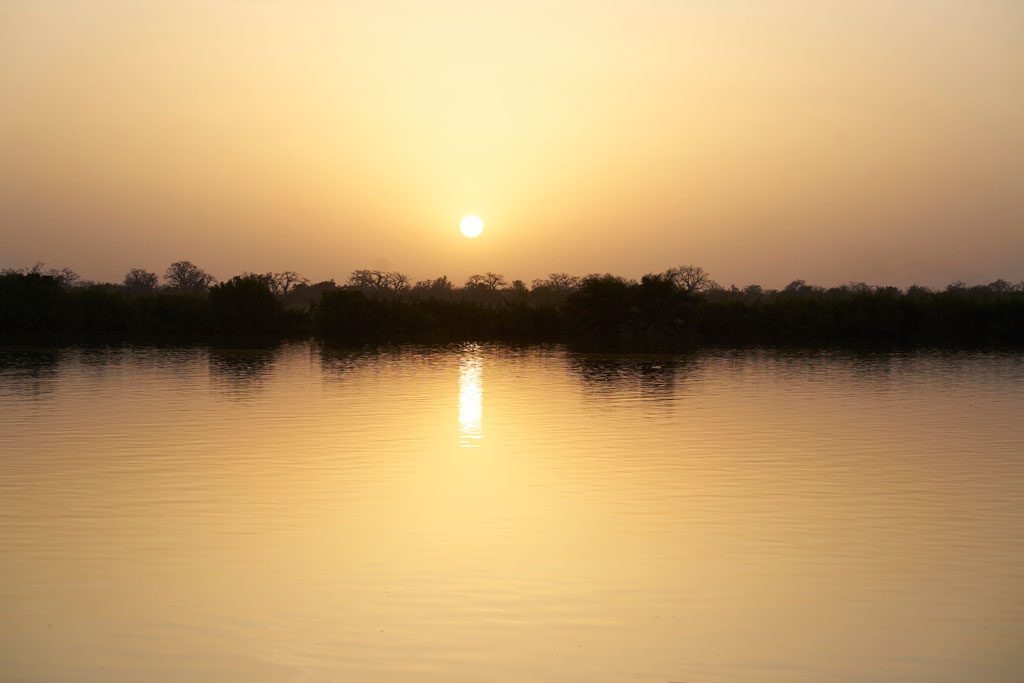 Atardecer en rio Gambia