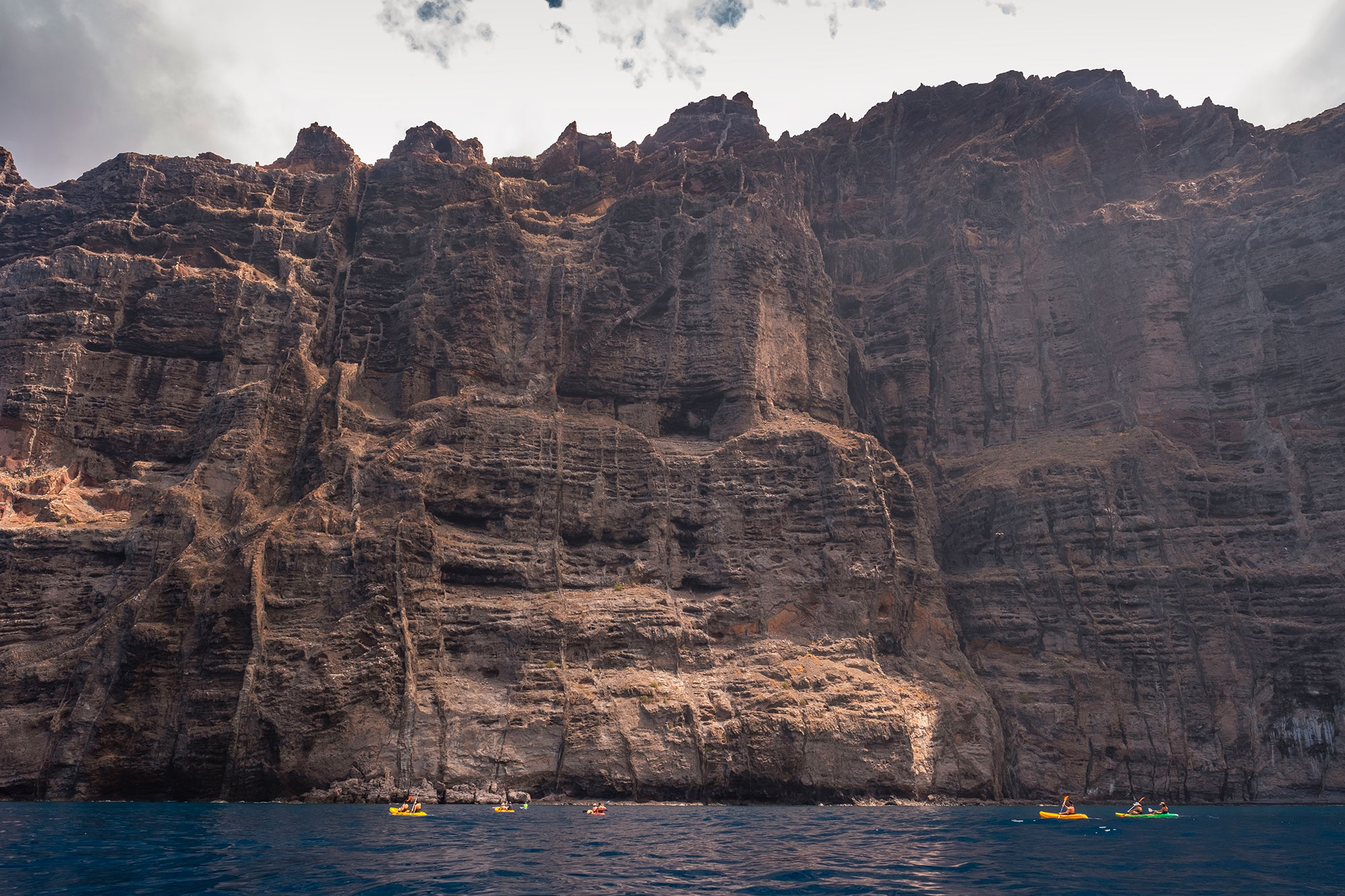 kayak en Los Gigantes, tenerife