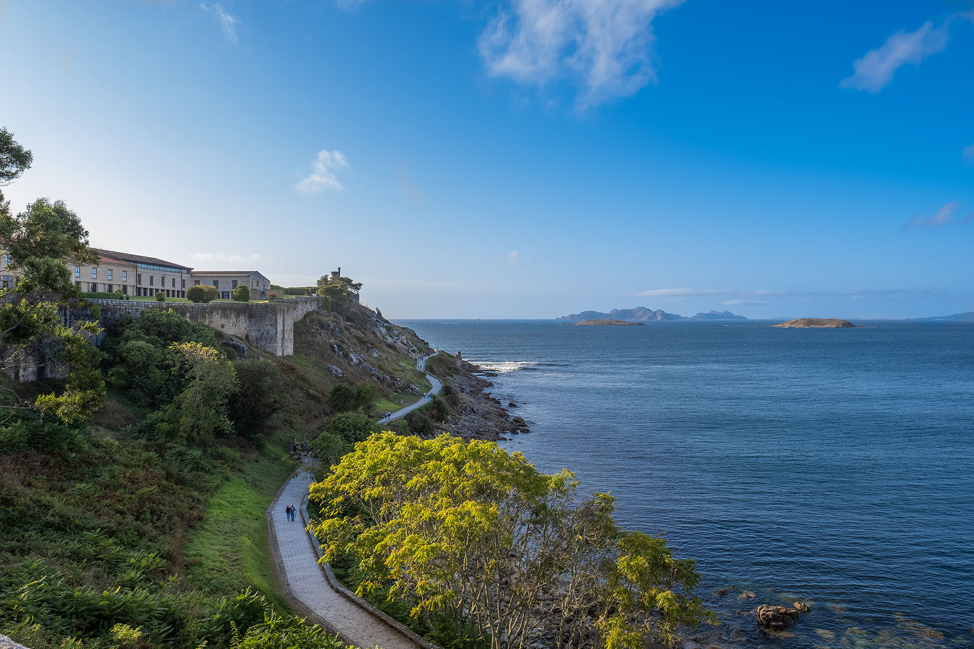 Vista de las Islas Cíes desde Baiona