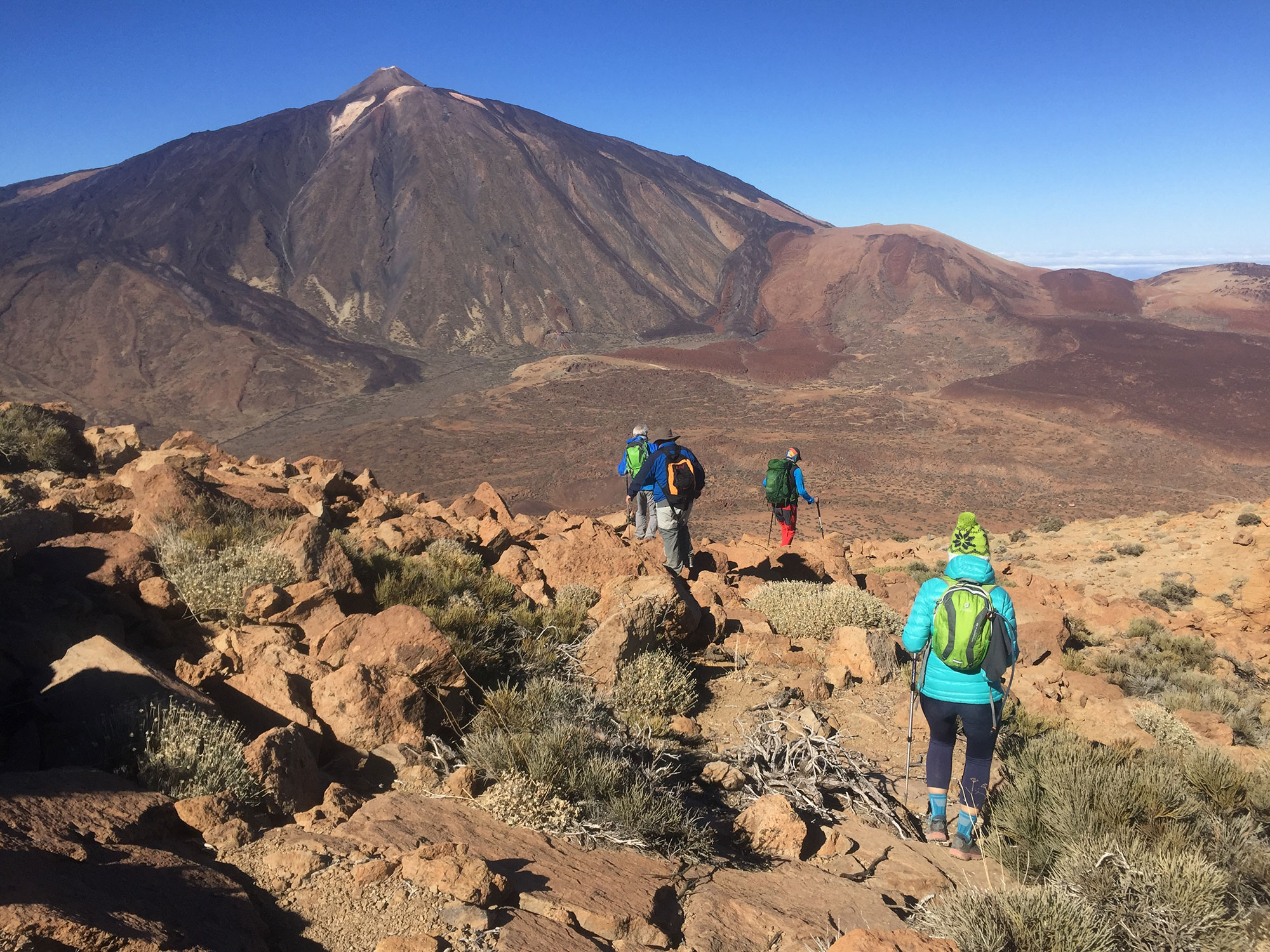 Senderistas en el parque Nacional del teide