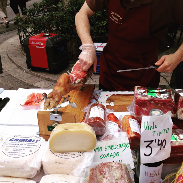 Puesto en el mercado de Soller, mallorca