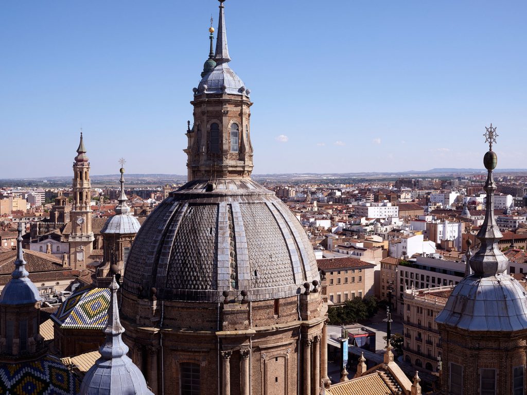 Vista de Zaragoza desde las torres de El Pilar