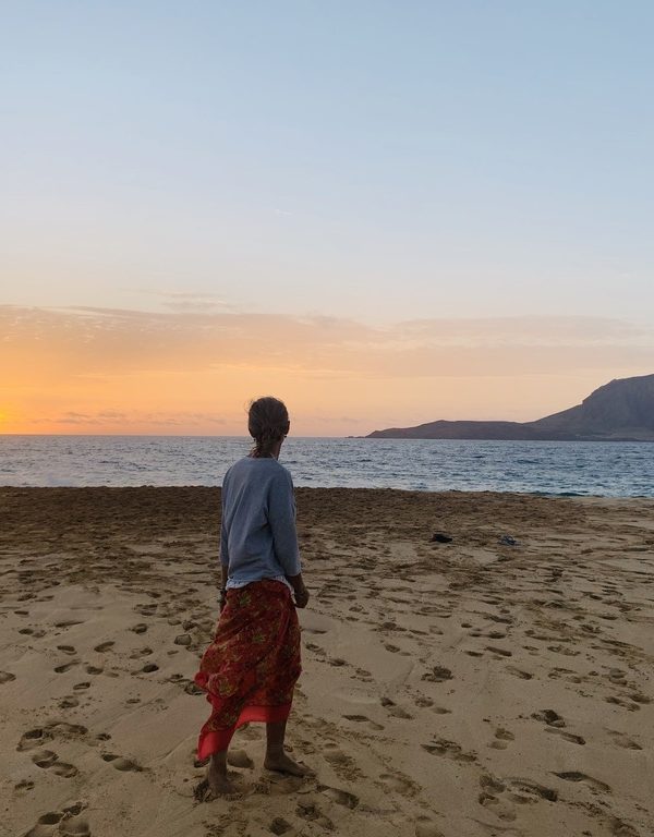 Atardecer en la playa las Conchas La Graciosa