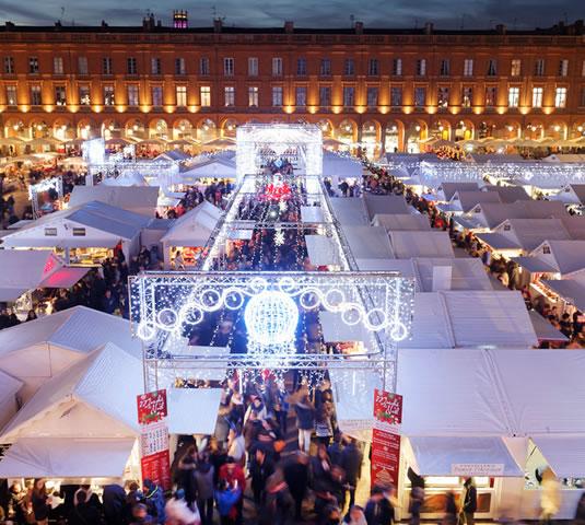 Mercadillo de Navidad en Francia, Toulouse plaza Capitole