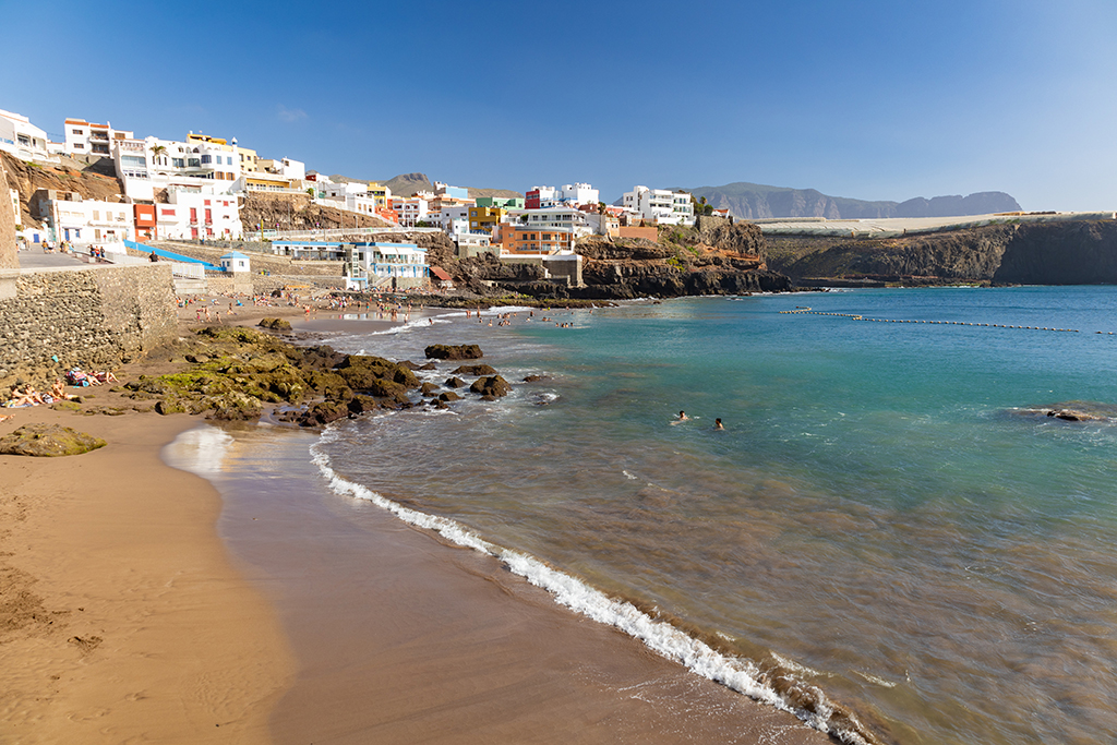 Playa en costa norte de gran canaria