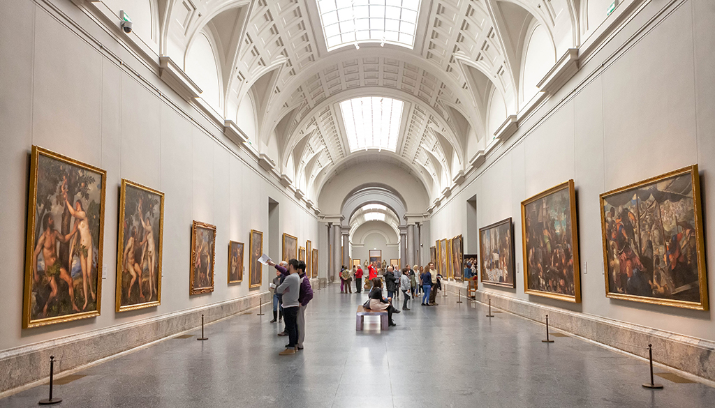 Museo del Prado en invierno en Madrid